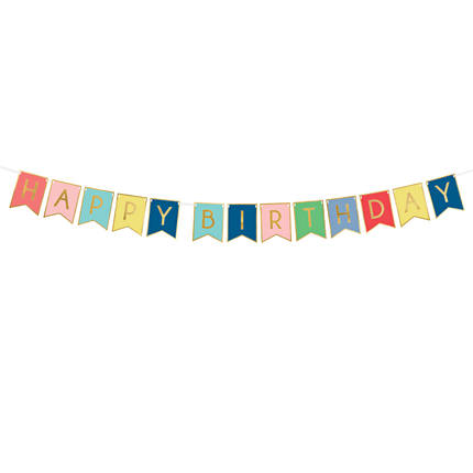 Happy birthday slinger met gouden details