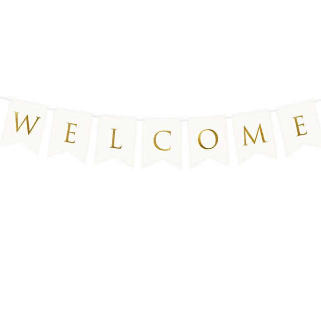 slinger welcome goud en creme