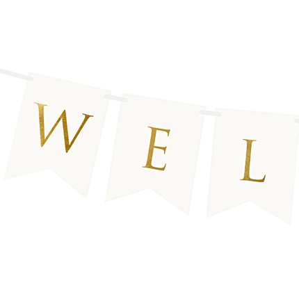 slinger welcome goud en creme