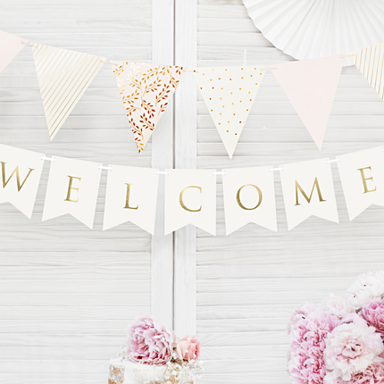 slinger welcome goud en creme