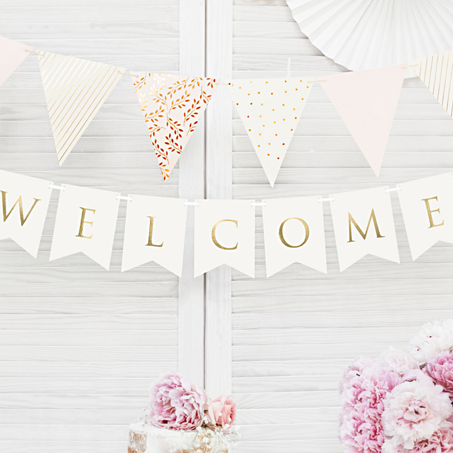 slinger welcome goud en creme