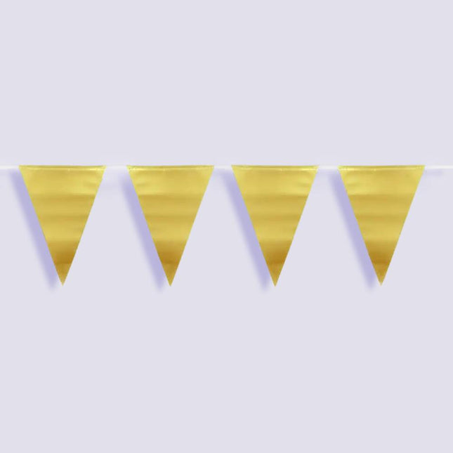 Gouden vlaggetjes met metallic afwerking
