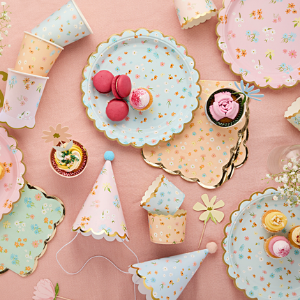 pastel bloemen tafelversiering