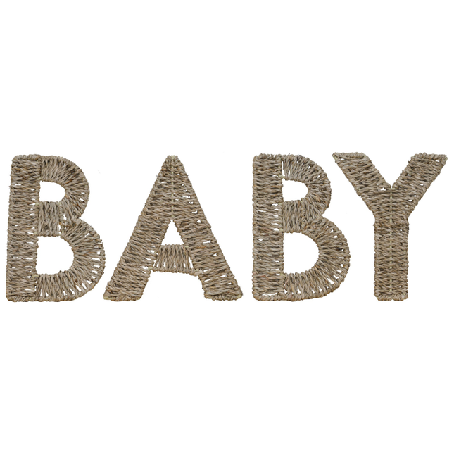Rieten letters BABY