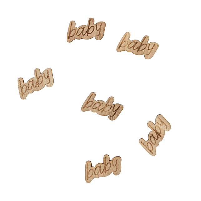 Houten Confetti - Babyshower