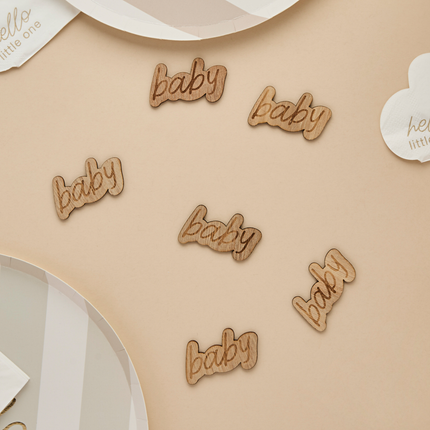 Houten Confetti - Babyshower