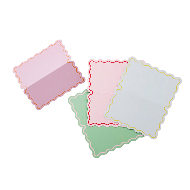 tafelkaartjes multicolor pastel swirl