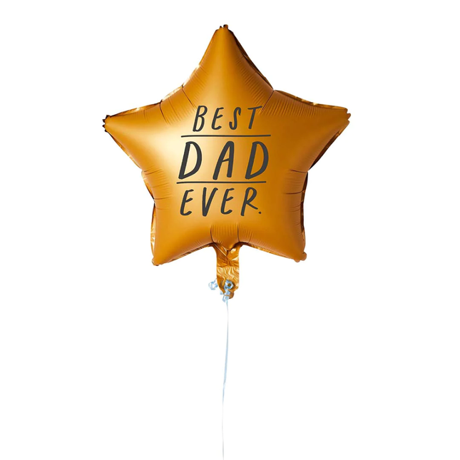 foliester met best dad ever tekst