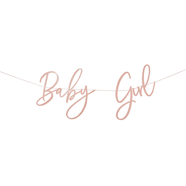 roze slinger met de tekst baby girl