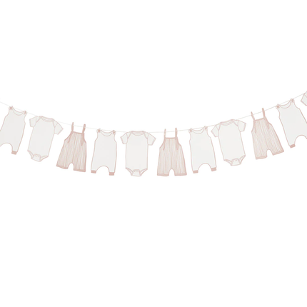 Slinger met roze en witte rompertjes