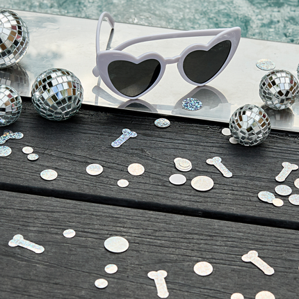 iridescent confetti vrijgezellenfeest
