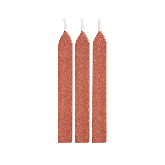drie streepjes wax in het rose goud