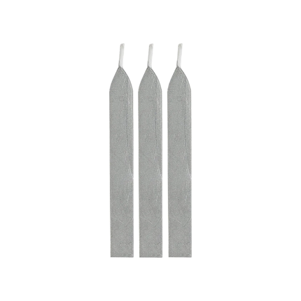 drie zilveren wax strengels