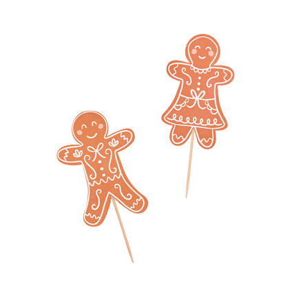 gingerbread poppetjes cocktailprikkers kerst