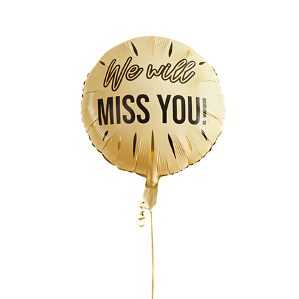 folieballon we will miss you pensioen