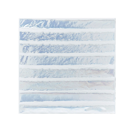 wit en iridescent gestreepte servet