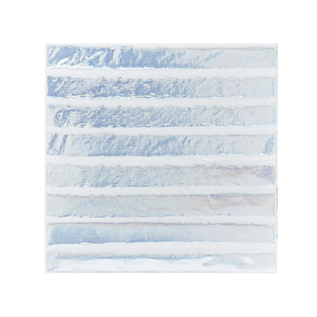 wit en iridescent gestreepte servet