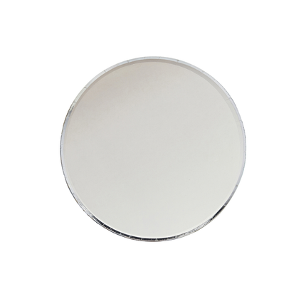 Grijs met witte ombre bordjes met een zilveren metallic rand