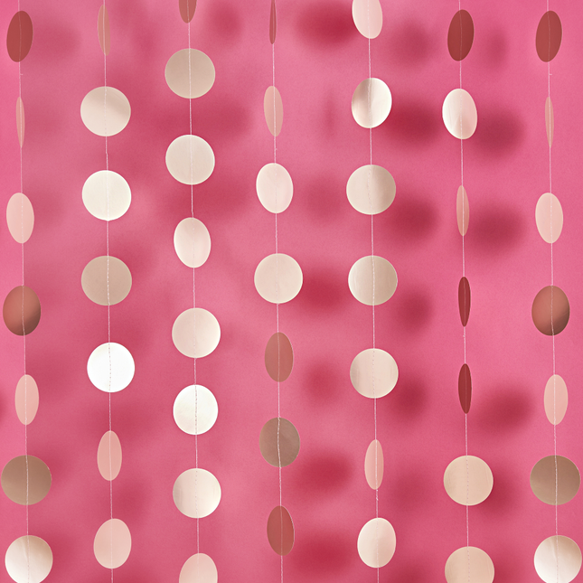rose gouden backdrop rondjes