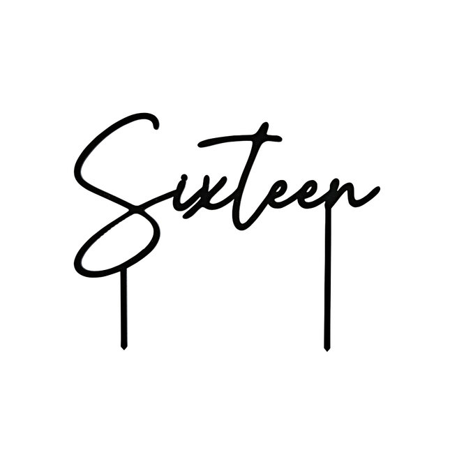 zwarte taartversiering sixteen
