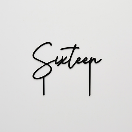 zwarte taartversiering sixteen