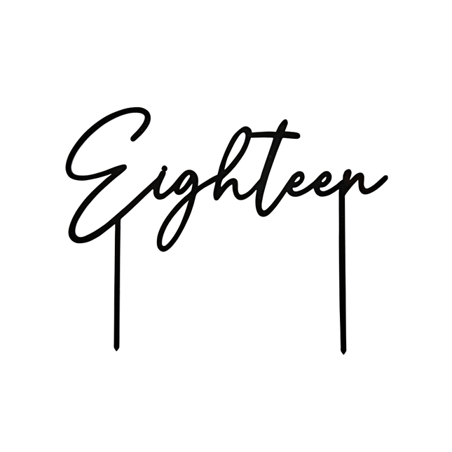 zwarte taartversiering eighteen