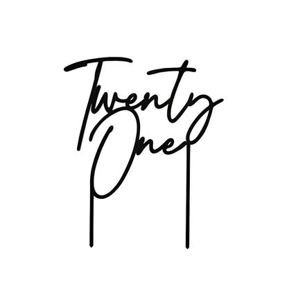zwarte taartversiering twenty one