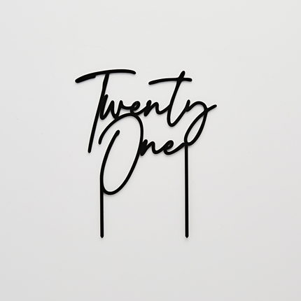 zwarte taartversiering twenty one