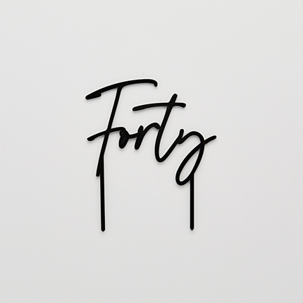 zwarte taartversiering forty