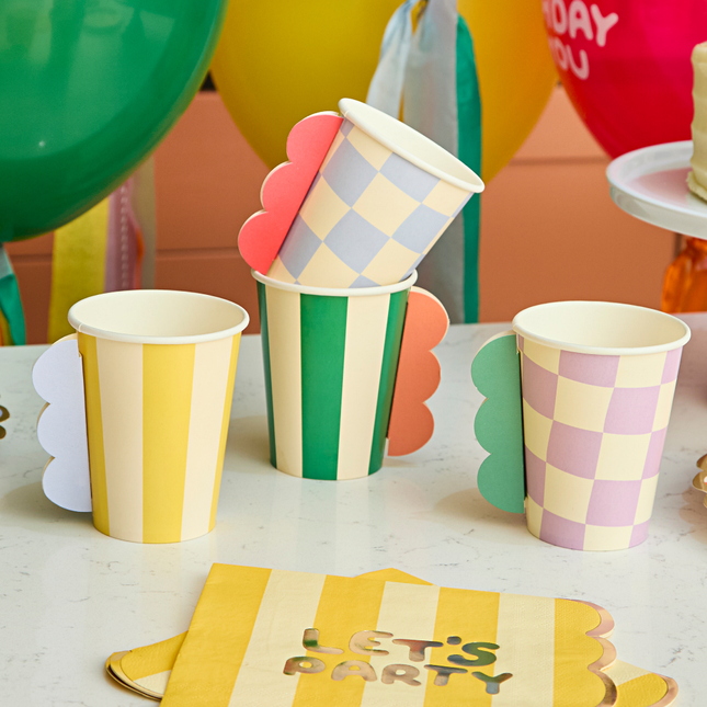 Bekers Multicolor - Blokjes & Streepjes