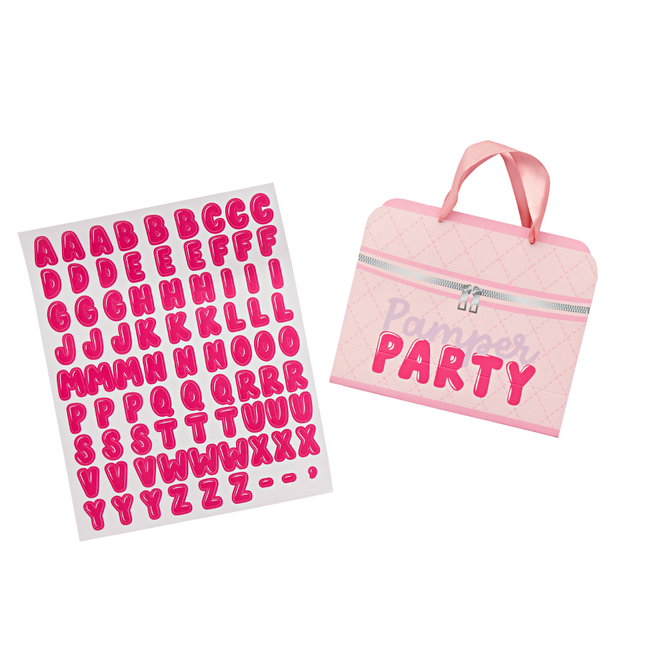 personaliseerbare cadeautasjes pamper party lichtroze