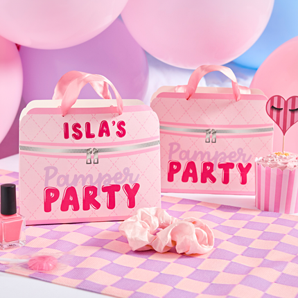 cadeautasjes pamper party lichtroze