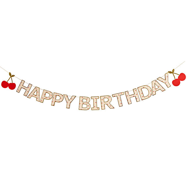 Letterslinger Happy Birthday - Kersen