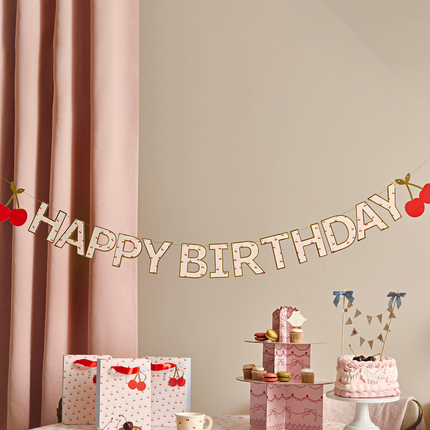 Letterslinger Happy Birthday - Kersen
