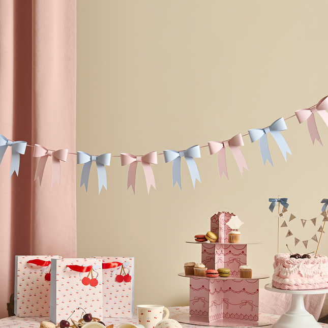 Slinger met Strikjes - Roze & Blauw