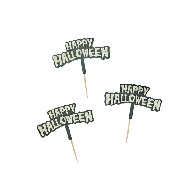 cocktailprikkers glow in the dark happy halloween
