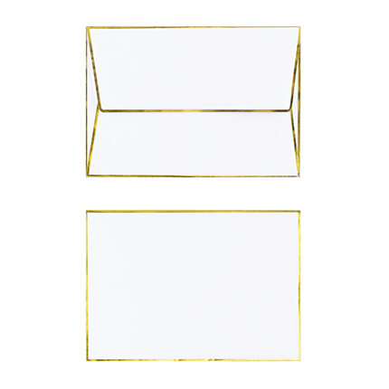 wit met gouden envelop