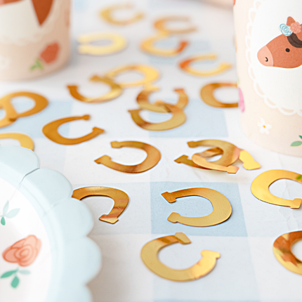 gouden hoefijzer confetti