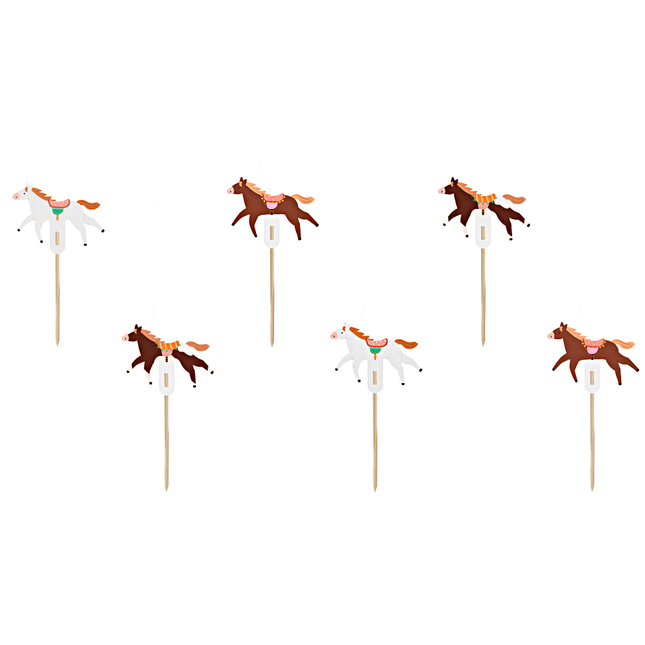 cupcake toppers met paarden erop