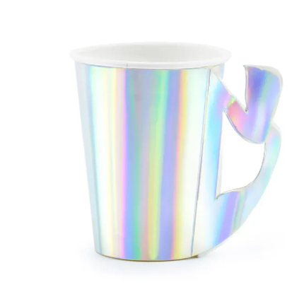 Iridescent beker met zeemeerminstaart