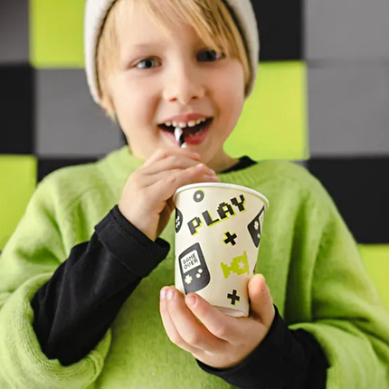 Bekers game over voor een gaming thema feest