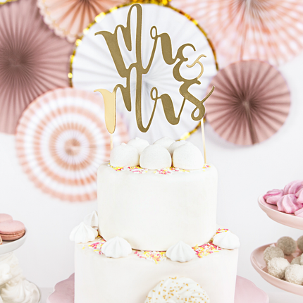 roze en gouden bruiloftsversiering
