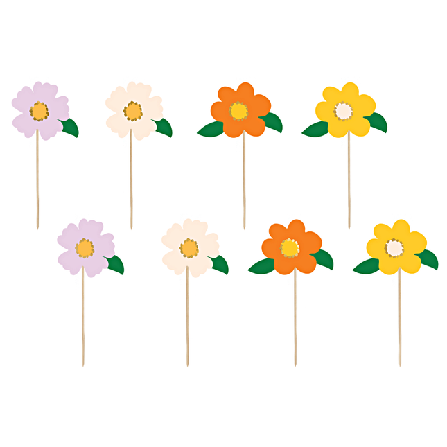 cupcake toppers bloemen