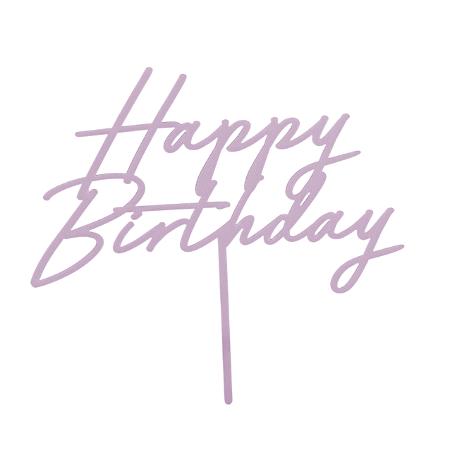 paarse taartversiering happy birthday