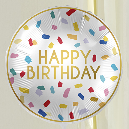 ronde folieballon happy birthday