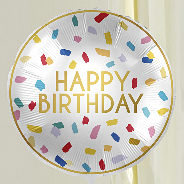 ronde folieballon happy birthday