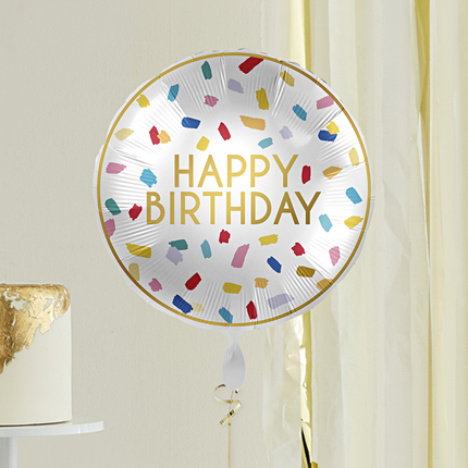 ronde folieballon happy birthday