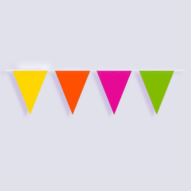 Slinger in de kleuren geel, oranje, roze en groen