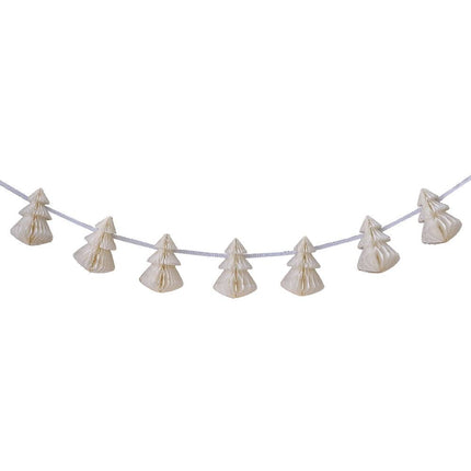 Slinger met witte honeycombs in de vorm van een kerstboom