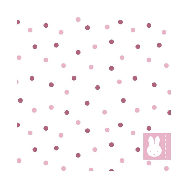 Nijntje servet met roze stippen